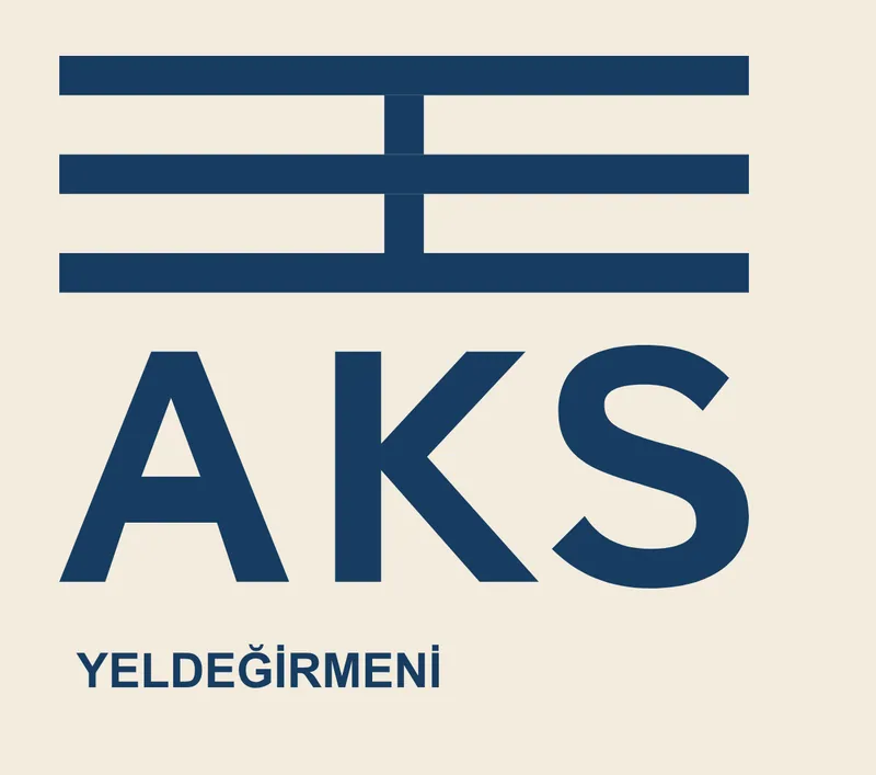 AKS ana imzası — üç yatay hatlı amblem ve altında AKS Yeldeğirmeni yazısı