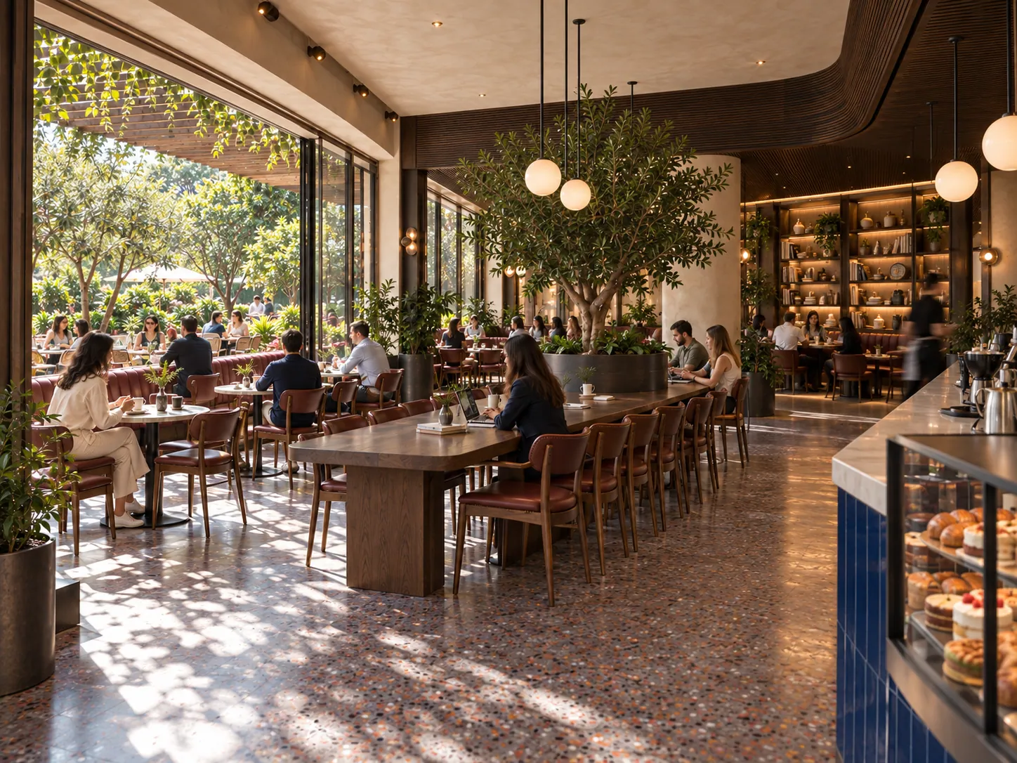 COFFEE HOUSE konsept render — Bardan Bahçeye Bakış