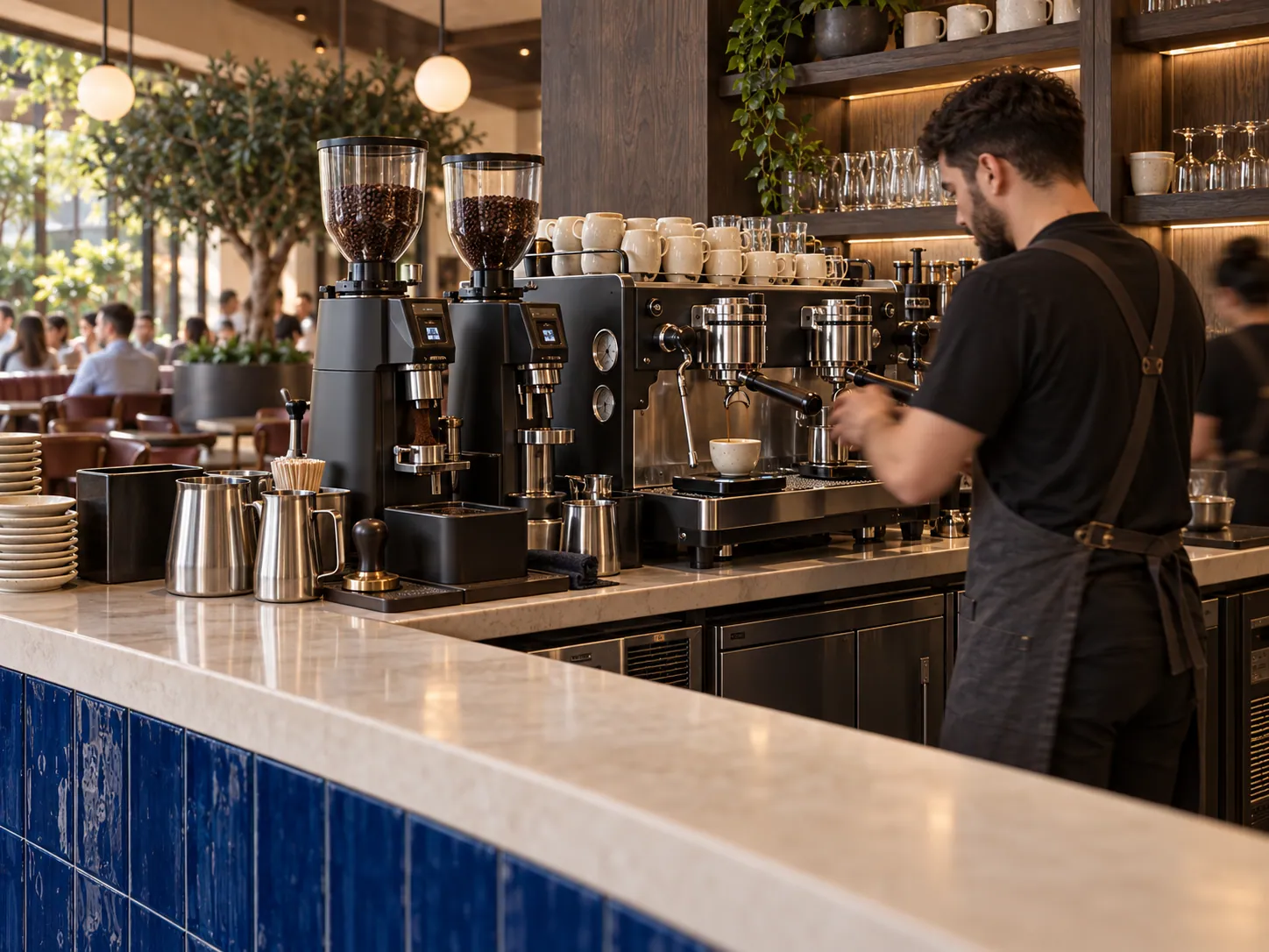 COFFEE HOUSE konsept render — Espresso İstasyonu