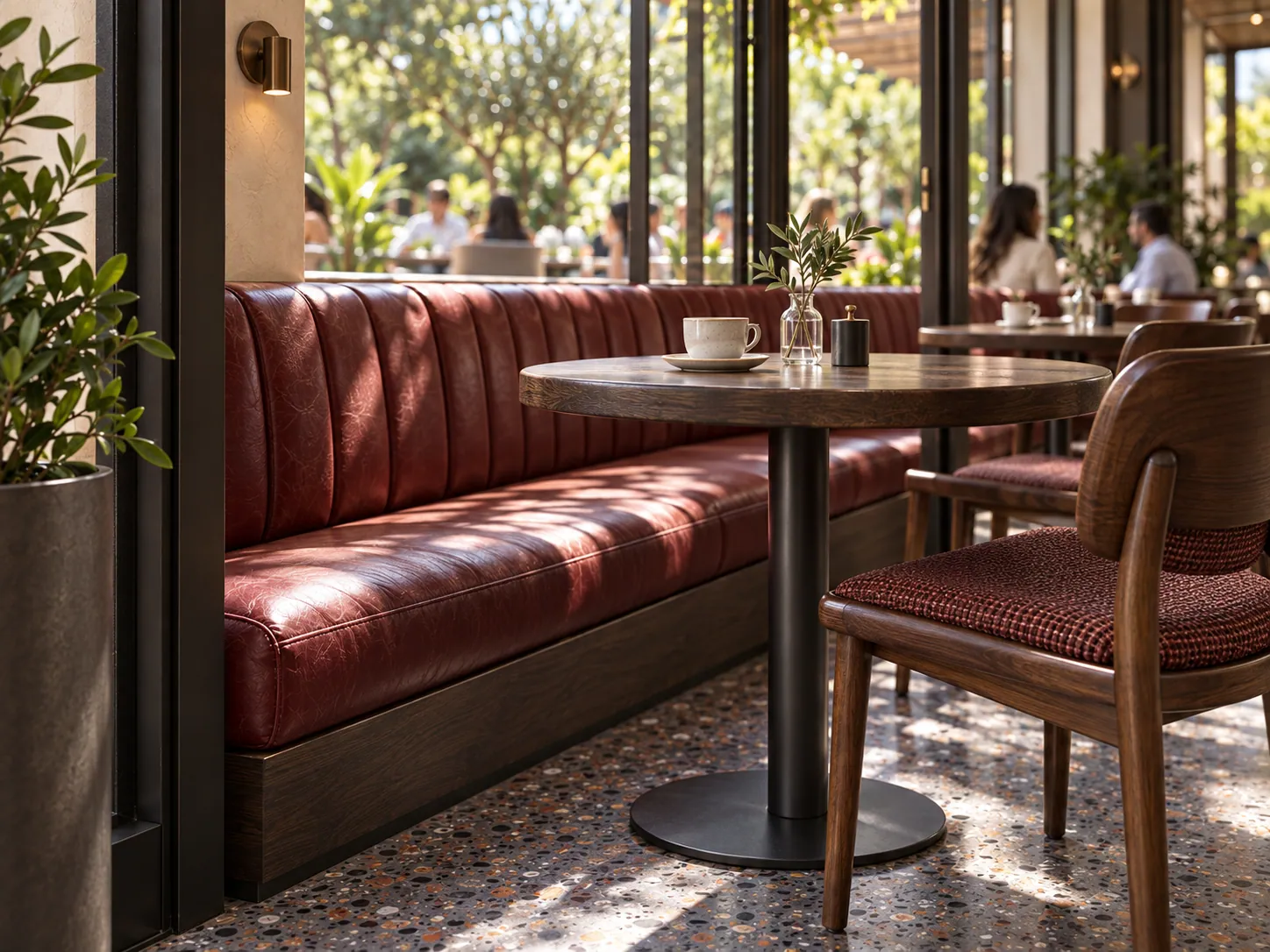 COFFEE HOUSE konsept render — Bordo Bankın Detayı
