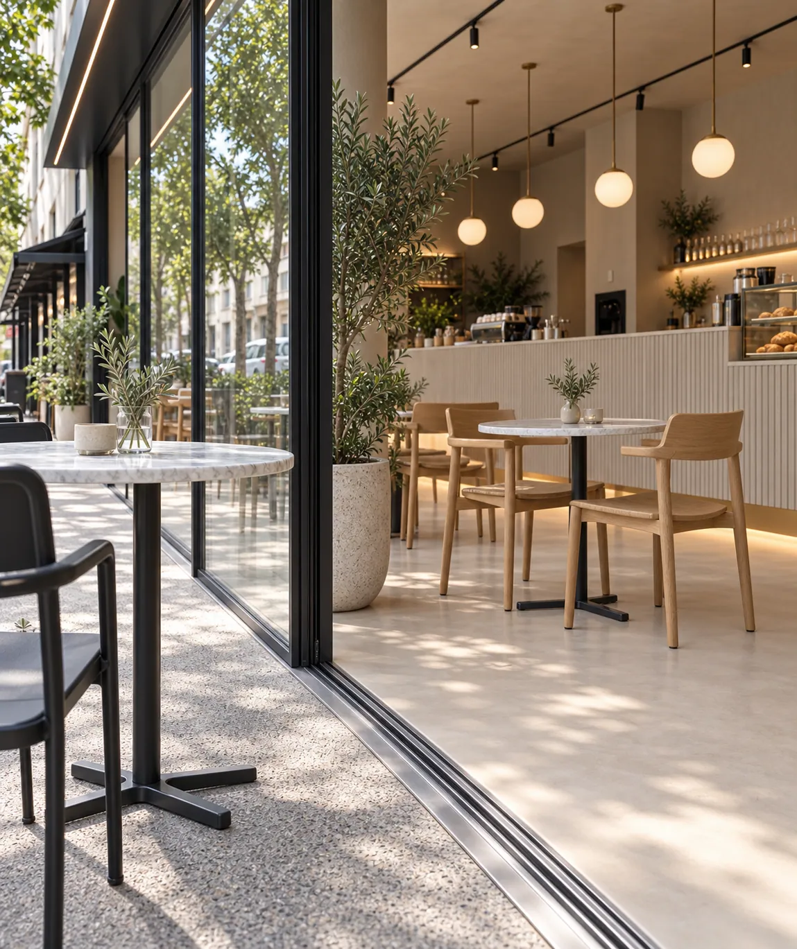 HIRVATİSTAN CAFE konsept render — İçeriyle Sokağın Eşiği