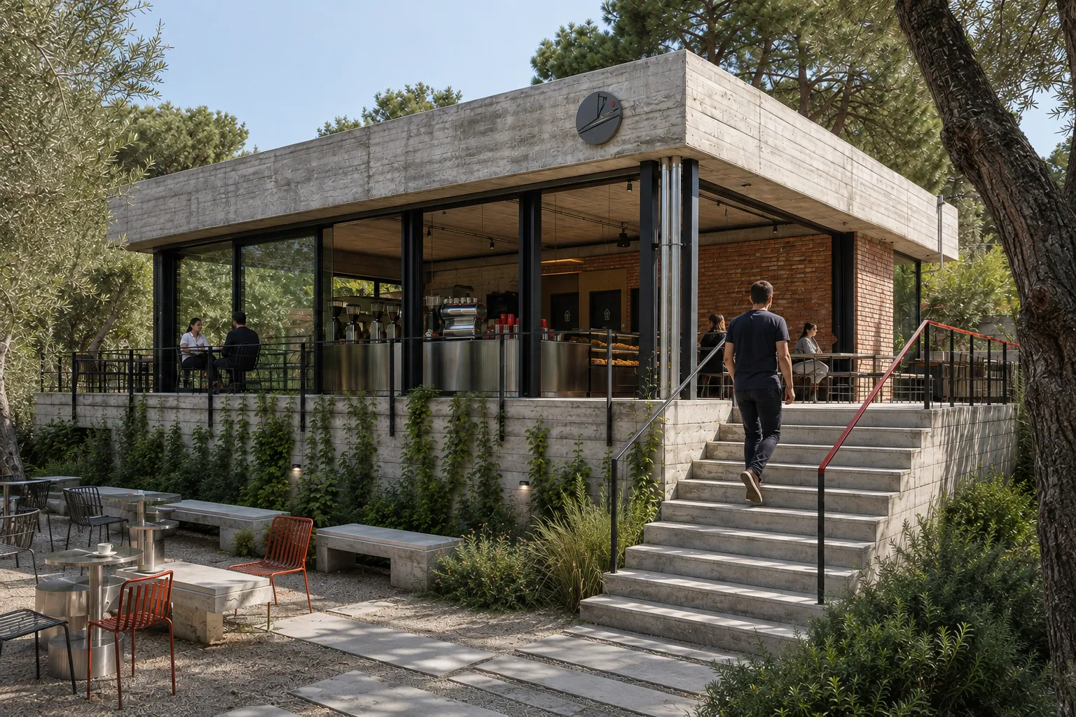 KOT konsept render — Basamaklarda Buluşma