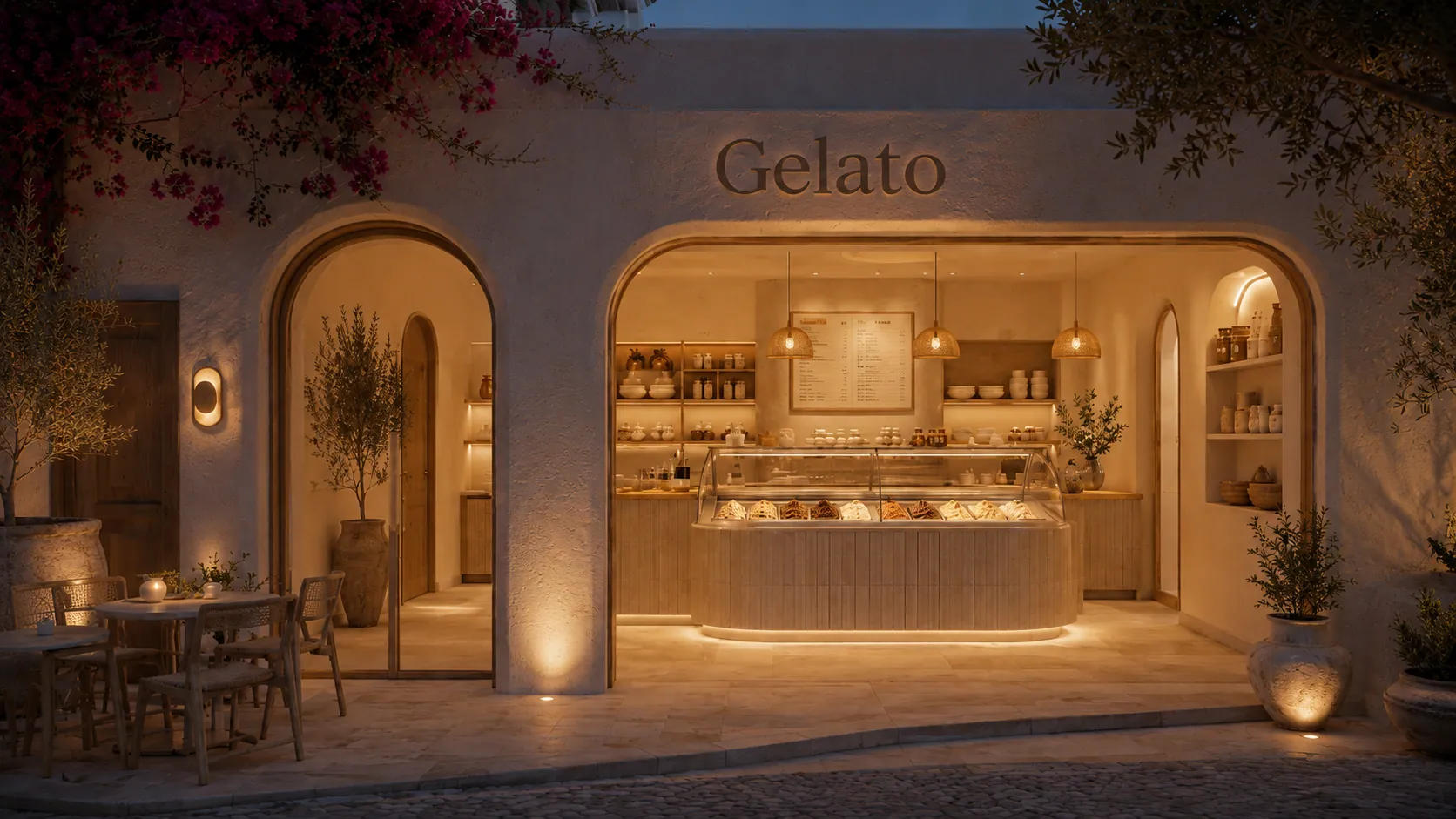 MAREA GELATO konsept render — Akşamın Aydınlık Vitrini