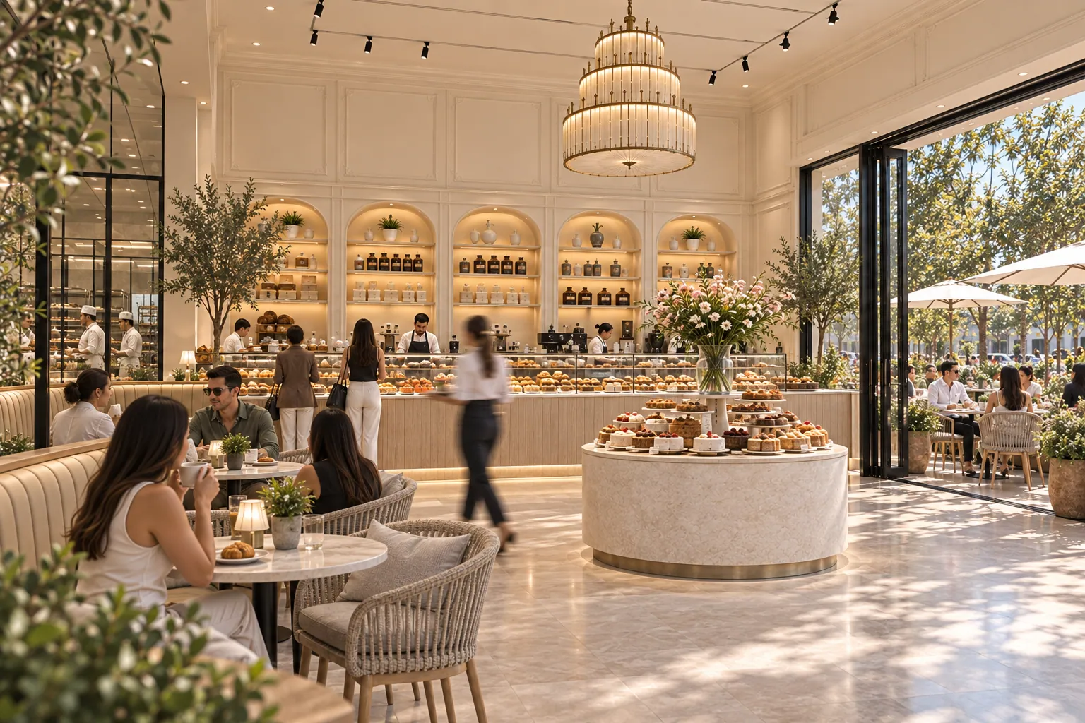 SOLEA BAKERY konsept render — İçeride Kısa Bir Mola