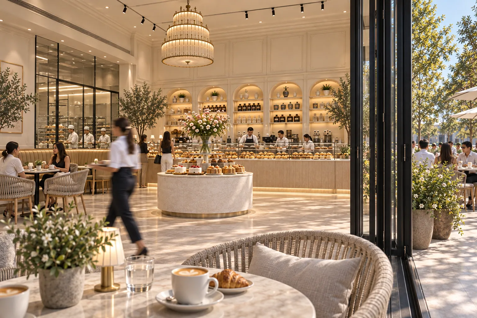 SOLEA BAKERY konsept render — Cam Kenarında Kahve