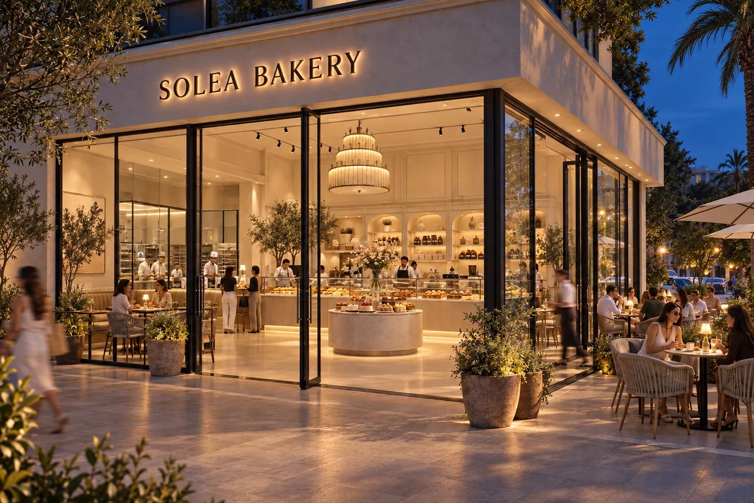 SOLEA BAKERY konsept render — Akşamın Cam Köşesi