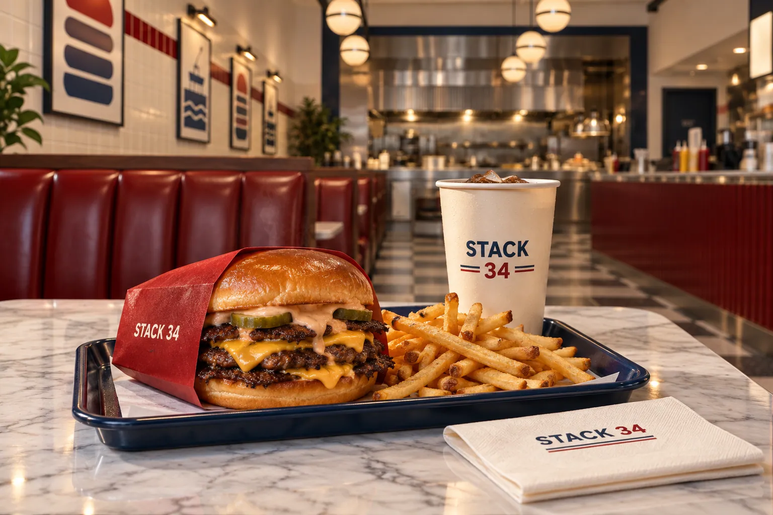 STACK 34 konsept render — Burgerin Masadaki Kimliği
