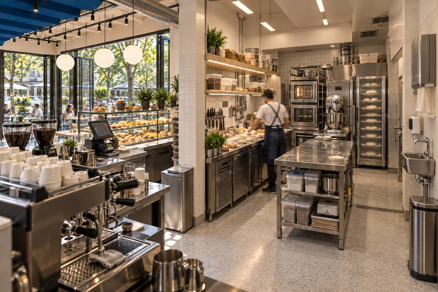 SUADİYE CAFE & BAKERY konsept render — Bakery Hazırlığının Arkası