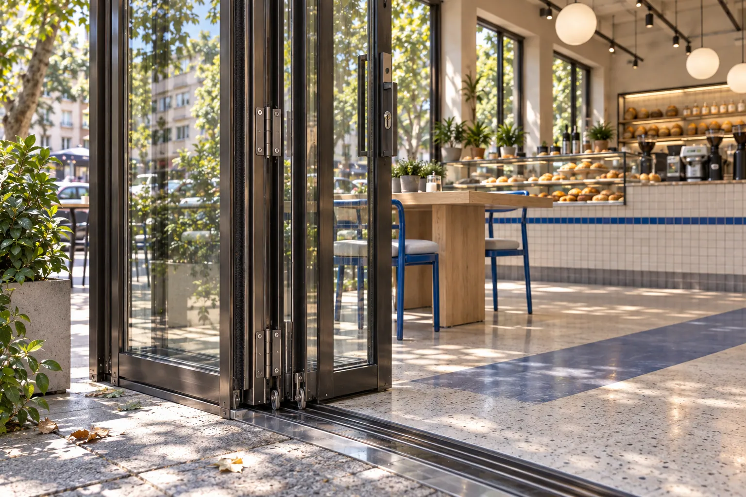 SUADİYE CAFE & BAKERY konsept render — Katlanan Camın Eşiği
